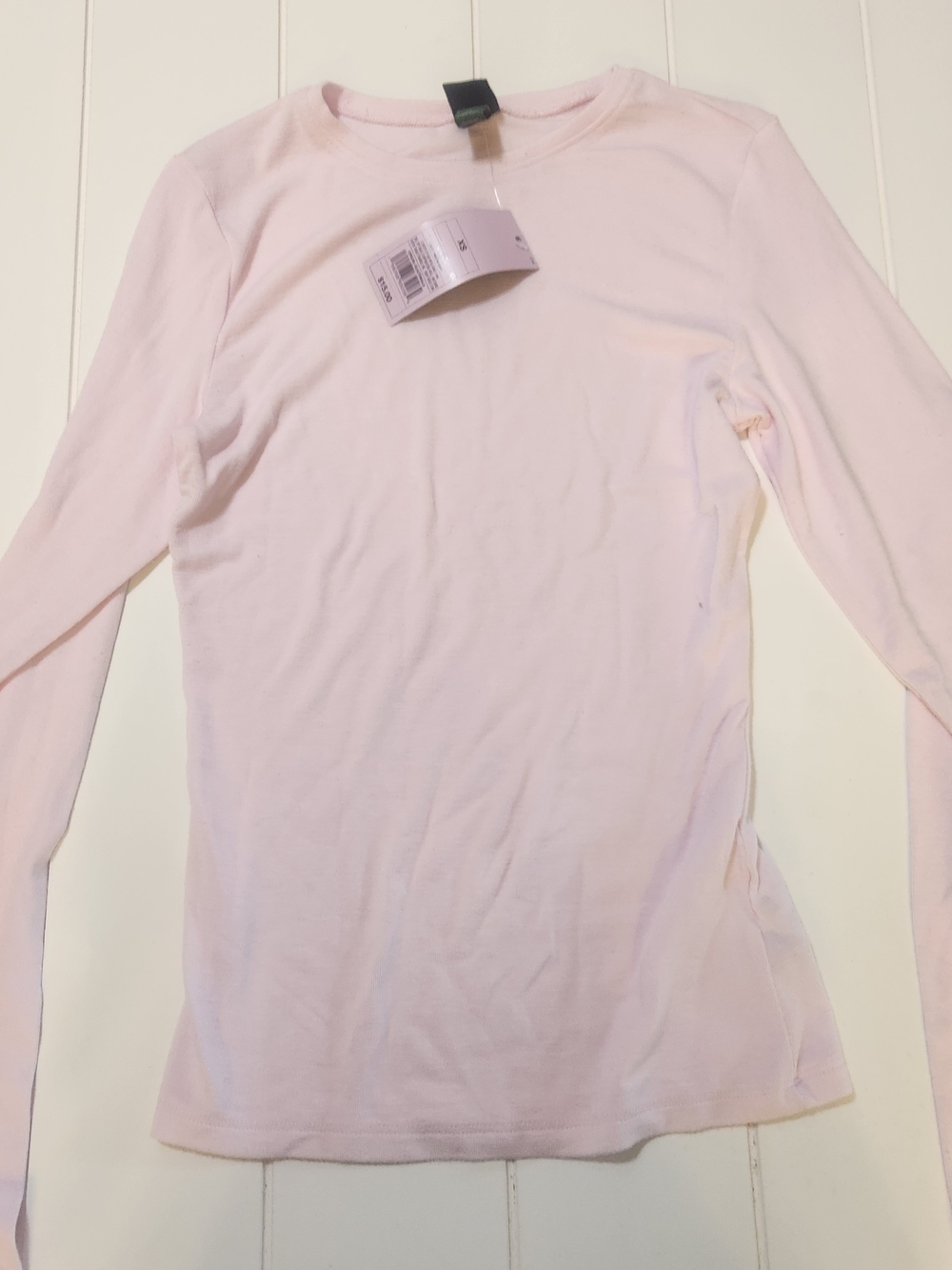 wild fable Light Pink Long-Sleeve Crewneck Top